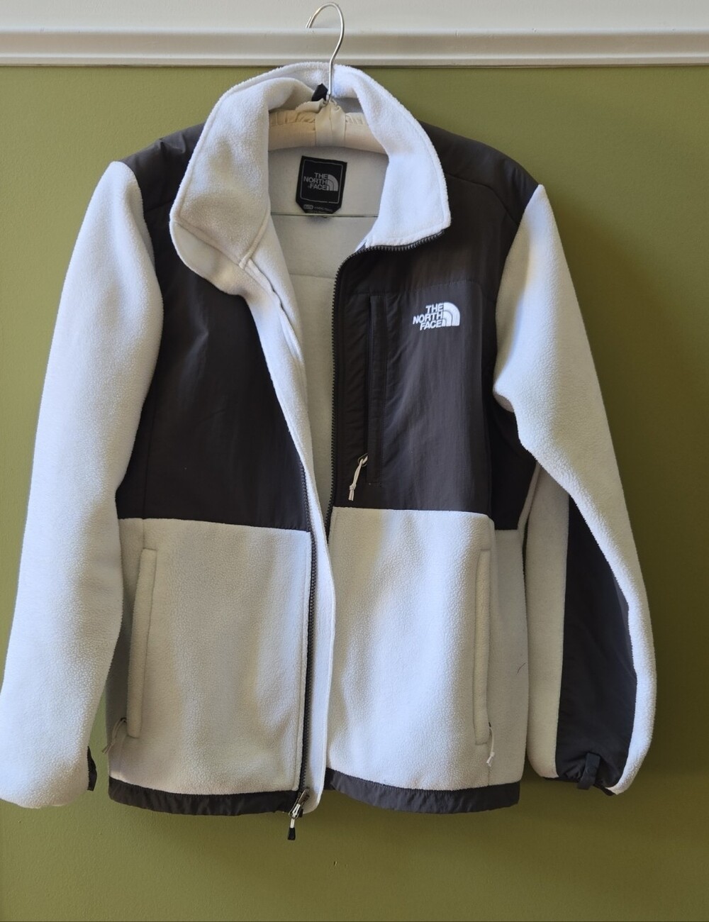 The North Face Men's Two-Tone Fleece Jacket - White and Grey